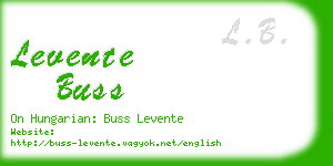 levente buss business card